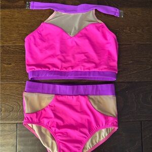 Pink and Purple Two-Piece dance set